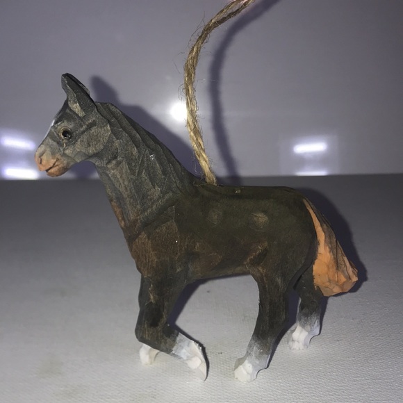 Wood Horse Ornament - Picture 3 of 4